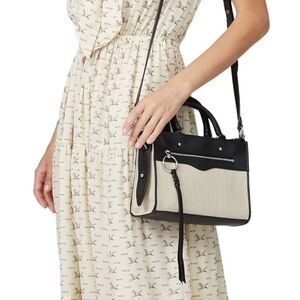 Rebecca Minkoff Micro Bedford Linen Zip Satchel